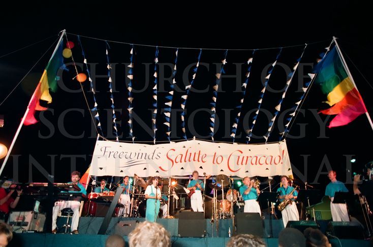 Ron Miscavige with the Golden Era Musicians performing on the Caribbean Island of Curaçao.