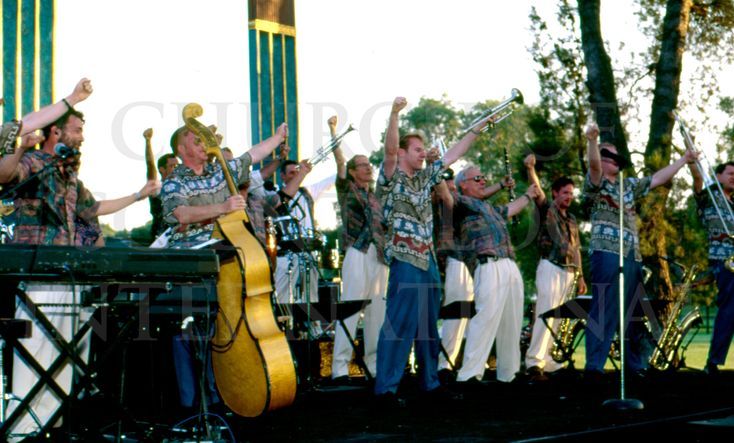 Celebrating at Golden Era Productions with guest musicians.